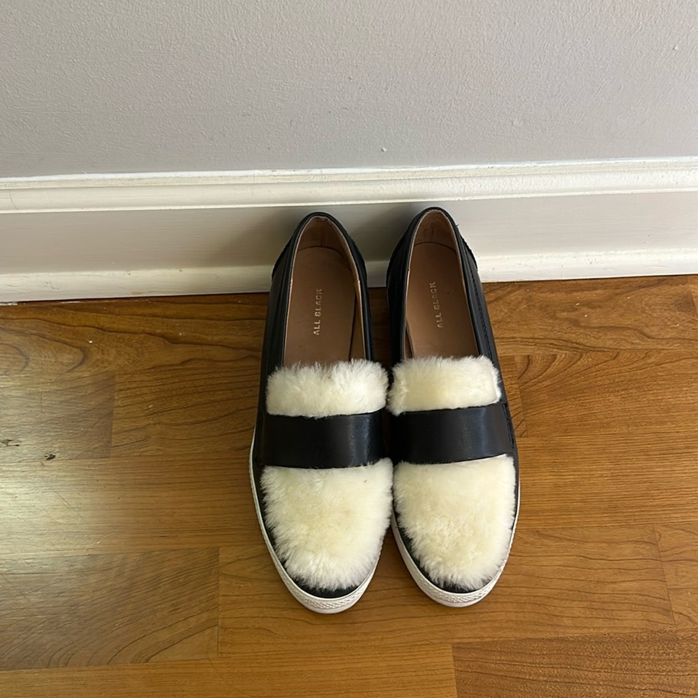 Loafers black leather